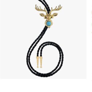 Turquoise Gold Bolo Tie